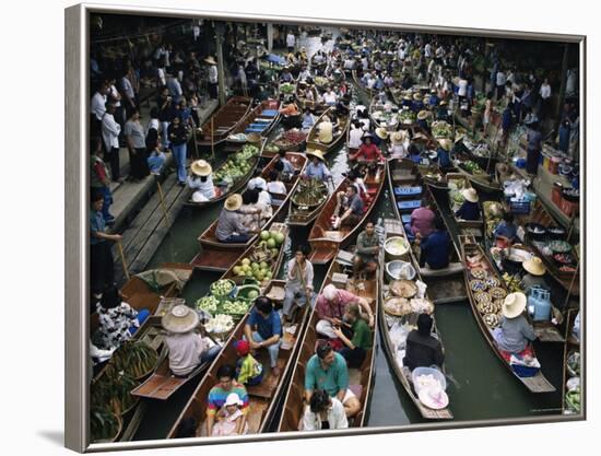 Floating Market, Near Bangkok, Thailand, Southeast Asia-Liba Taylor-Framed Photographic Print