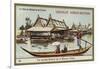 Floating Market on the River Menam, Siam-null-Framed Giclee Print