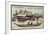 Floating Market on the River Menam, Siam-null-Framed Giclee Print