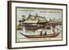 Floating Market on the River Menam, Siam-null-Framed Giclee Print