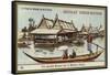 Floating Market on the River Menam, Siam-null-Framed Stretched Canvas