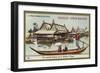 Floating Market on the River Menam, Siam-null-Framed Giclee Print