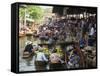 Floating Market, Thailand, Southeast Asia-Miller John-Framed Stretched Canvas