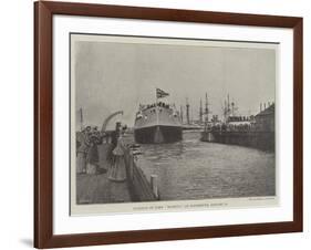 Floating of HMS Majestic at Portsmouth, 31 January-null-Framed Giclee Print