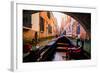 Floating on a Gondola, Venice, UNESCO World Heritage Site, Veneto, Italy, Europe-Laura Grier-Framed Photographic Print