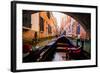 Floating on a Gondola, Venice, UNESCO World Heritage Site, Veneto, Italy, Europe-Laura Grier-Framed Photographic Print