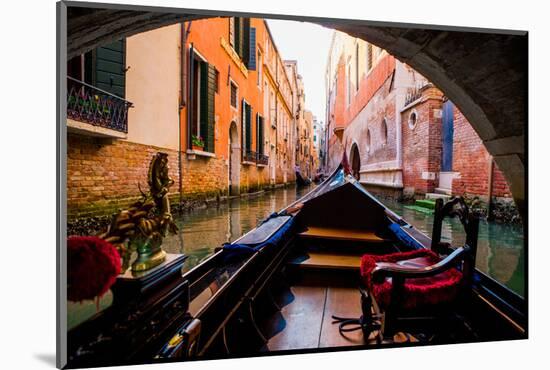 Floating on a Gondola, Venice, UNESCO World Heritage Site, Veneto, Italy, Europe-Laura Grier-Mounted Photographic Print