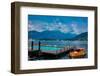 Floating Pool at Grand Hotel Tremezzo, Lake Como, Lombardy, Italy, Europe-Laura Grier-Framed Photographic Print