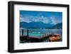 Floating Pool at Grand Hotel Tremezzo, Lake Como, Lombardy, Italy, Europe-Laura Grier-Framed Photographic Print