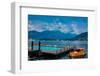 Floating Pool at Grand Hotel Tremezzo, Lake Como, Lombardy, Italy, Europe-Laura Grier-Framed Photographic Print