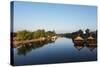 Floating Raft Restaurant on the River Kwai, Kanchanaburi, Thailand, Southeast Asia, Asia-Christian Kober-Stretched Canvas