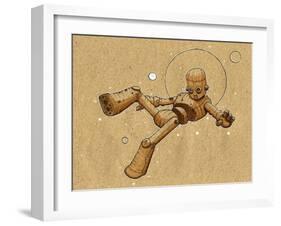 Floating Robot 2-Craig Snodgrass-Framed Giclee Print