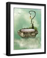 Floating Rock-justdd-Framed Art Print