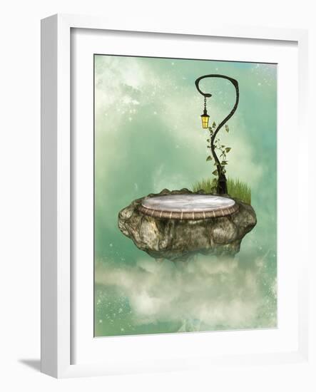 Floating Rock-justdd-Framed Art Print