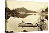 Floating Salmon Wheel, Cascades, 1867-Carleton Emmons Watkins-Stretched Canvas