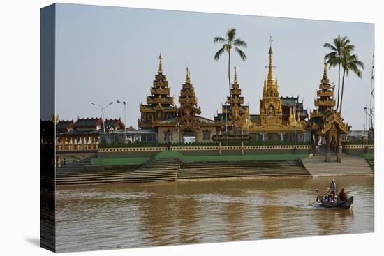 Floating Temple and Monastery, Yele Paya, Kyauktan, Yangonb (Rangoon) Area, Myanmar (Burma), Asia-Tuul-Stretched Canvas
