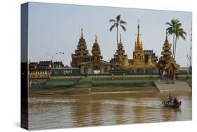 Floating Temple and Monastery, Yele Paya, Kyauktan, Yangonb (Rangoon) Area, Myanmar (Burma), Asia-Tuul-Stretched Canvas