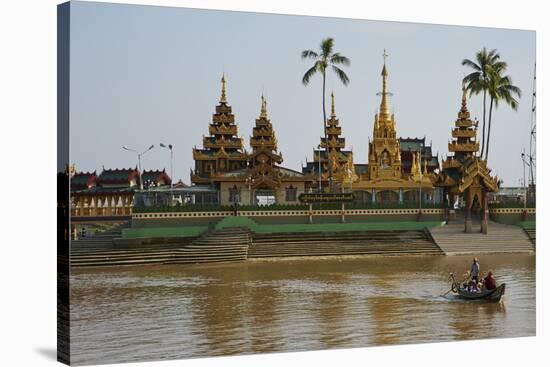 Floating Temple and Monastery, Yele Paya, Kyauktan, Yangonb (Rangoon) Area, Myanmar (Burma), Asia-Tuul-Stretched Canvas