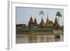 Floating Temple and Monastery, Yele Paya, Kyauktan, Yangonb (Rangoon) Area, Myanmar (Burma), Asia-Tuul-Framed Photographic Print