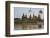 Floating Temple and Monastery, Yele Paya, Kyauktan, Yangonb (Rangoon) Area, Myanmar (Burma), Asia-Tuul-Framed Photographic Print