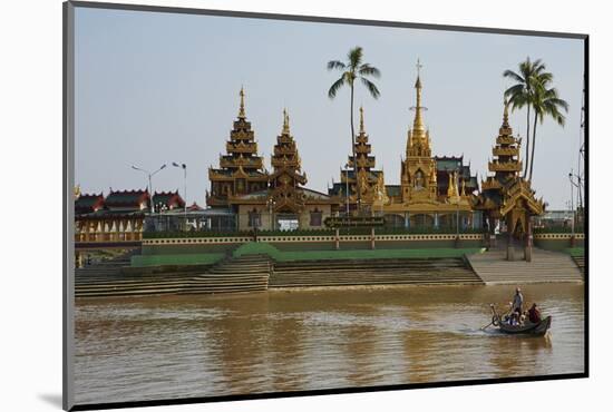 Floating Temple and Monastery, Yele Paya, Kyauktan, Yangonb (Rangoon) Area, Myanmar (Burma), Asia-Tuul-Mounted Photographic Print