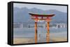 Floating Torii Gate, Itsukushima Jinja Shrine, Miyajima Island-Christian Kober-Framed Stretched Canvas