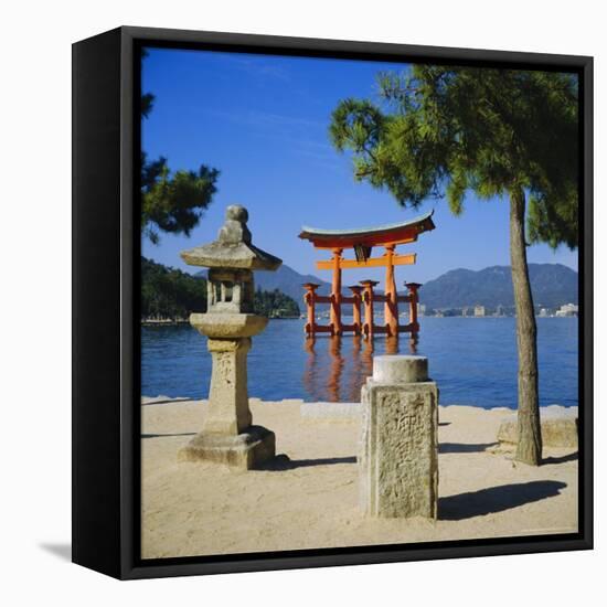 Floating Torii, Miyajima Island Near Hiroshima, Japan-Christopher Rennie-Framed Stretched Canvas