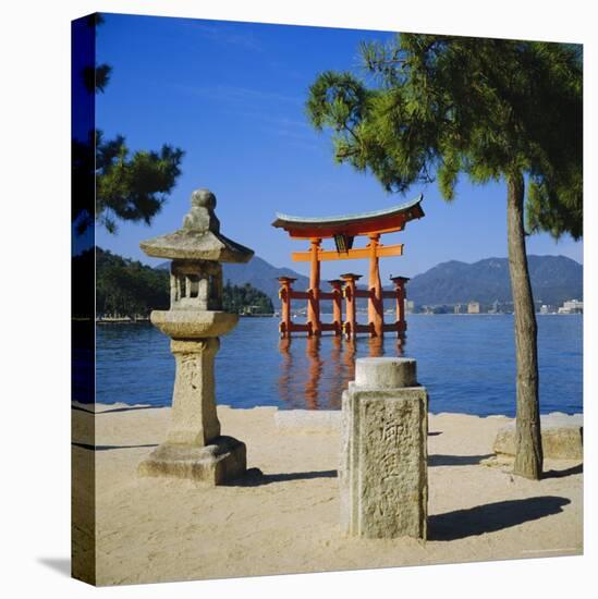 Floating Torii, Miyajima Island Near Hiroshima, Japan-Christopher Rennie-Stretched Canvas