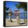 Floating Torii, Miyajima Island Near Hiroshima, Japan-Christopher Rennie-Framed Stretched Canvas