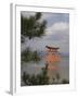 Floating Torii, Viewed Through Pine Tree, Itsuku Shima Jinja, Miyajima, Honshu, Japan-Simanor Eitan-Framed Photographic Print