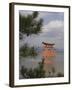 Floating Torii, Viewed Through Pine Tree, Itsuku Shima Jinja, Miyajima, Honshu, Japan-Simanor Eitan-Framed Photographic Print