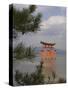 Floating Torii, Viewed Through Pine Tree, Itsuku Shima Jinja, Miyajima, Honshu, Japan-Simanor Eitan-Stretched Canvas