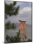 Floating Torii, Viewed Through Pine Tree, Itsuku Shima Jinja, Miyajima, Honshu, Japan-Simanor Eitan-Mounted Photographic Print