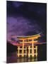 Floating Torii with Dark Clouds, Japan-Walter Bibikow-Mounted Photographic Print