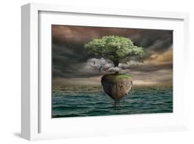 Floating Tree-null-Framed Art Print