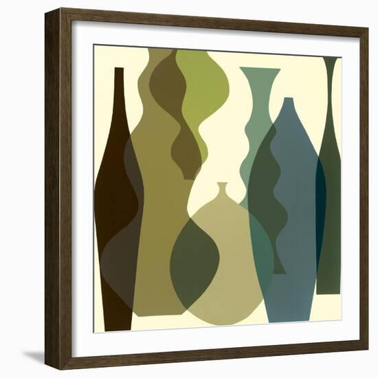 Floating Vases III-Mary Calkins-Framed Giclee Print