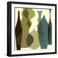 Floating Vases III-Mary Calkins-Framed Giclee Print