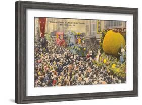 Floats, Mardi Gras Parade, New Orleans, Louisiana-null-Framed Art Print