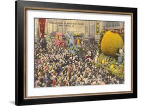 Floats, Mardi Gras Parade, New Orleans, Louisiana-null-Framed Art Print