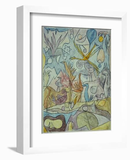 Flock of Birds, 1917-Paul Klee-Framed Giclee Print