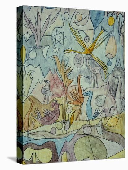 Flock of Birds; Vogelsammlung-Paul Klee-Stretched Canvas