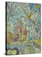 Flock of Birds; Vogelsammlung-Paul Klee-Stretched Canvas