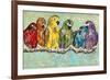 Flock of Colors-Gina Ritter-Framed Premium Giclee Print