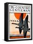 "Flock of Geese in Formation," Country Gentleman Cover, November 15, 1924-Paul Bransom-Framed Stretched Canvas