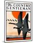 "Flock of Geese in Formation," Country Gentleman Cover, November 15, 1924-Paul Bransom-Mounted Giclee Print