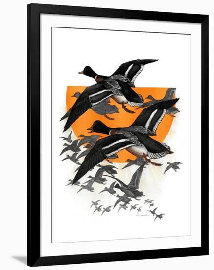 Flock of Geese-Charles Bull-Framed Giclee Print