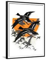 Flock of Geese-Charles Bull-Framed Premium Giclee Print