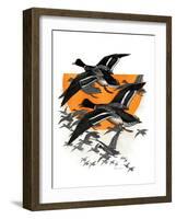 Flock of Geese-Charles Bull-Framed Giclee Print