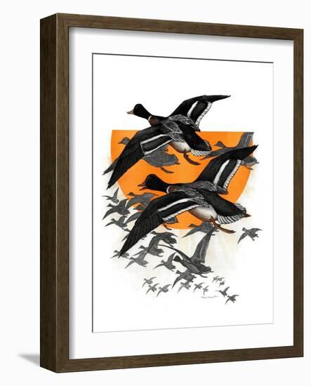 Flock of Geese-Charles Bull-Framed Giclee Print