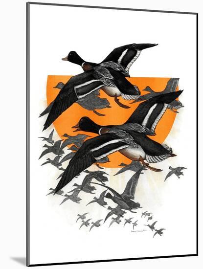 Flock of Geese-Charles Bull-Mounted Giclee Print